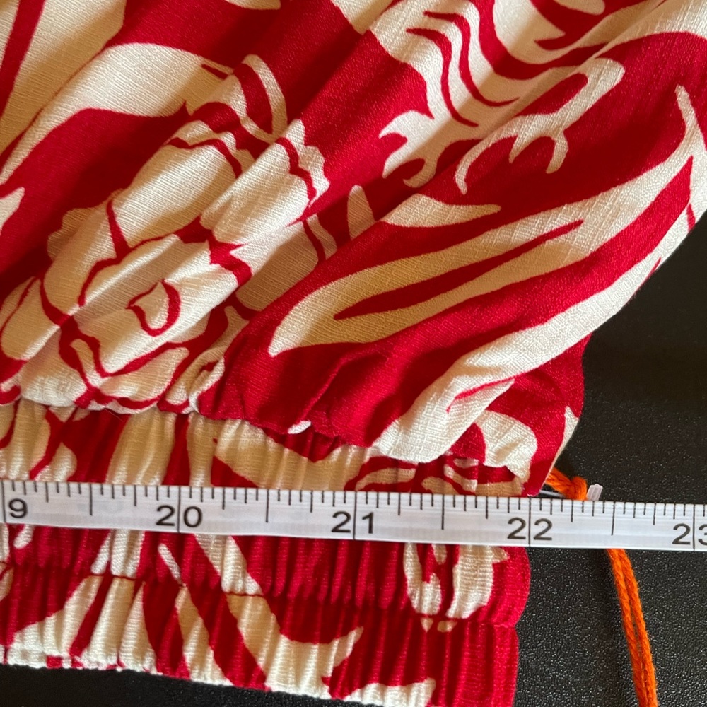 Knox Rose Women's Size 2X Red & White Floral Skirt - Picture 10 of 13